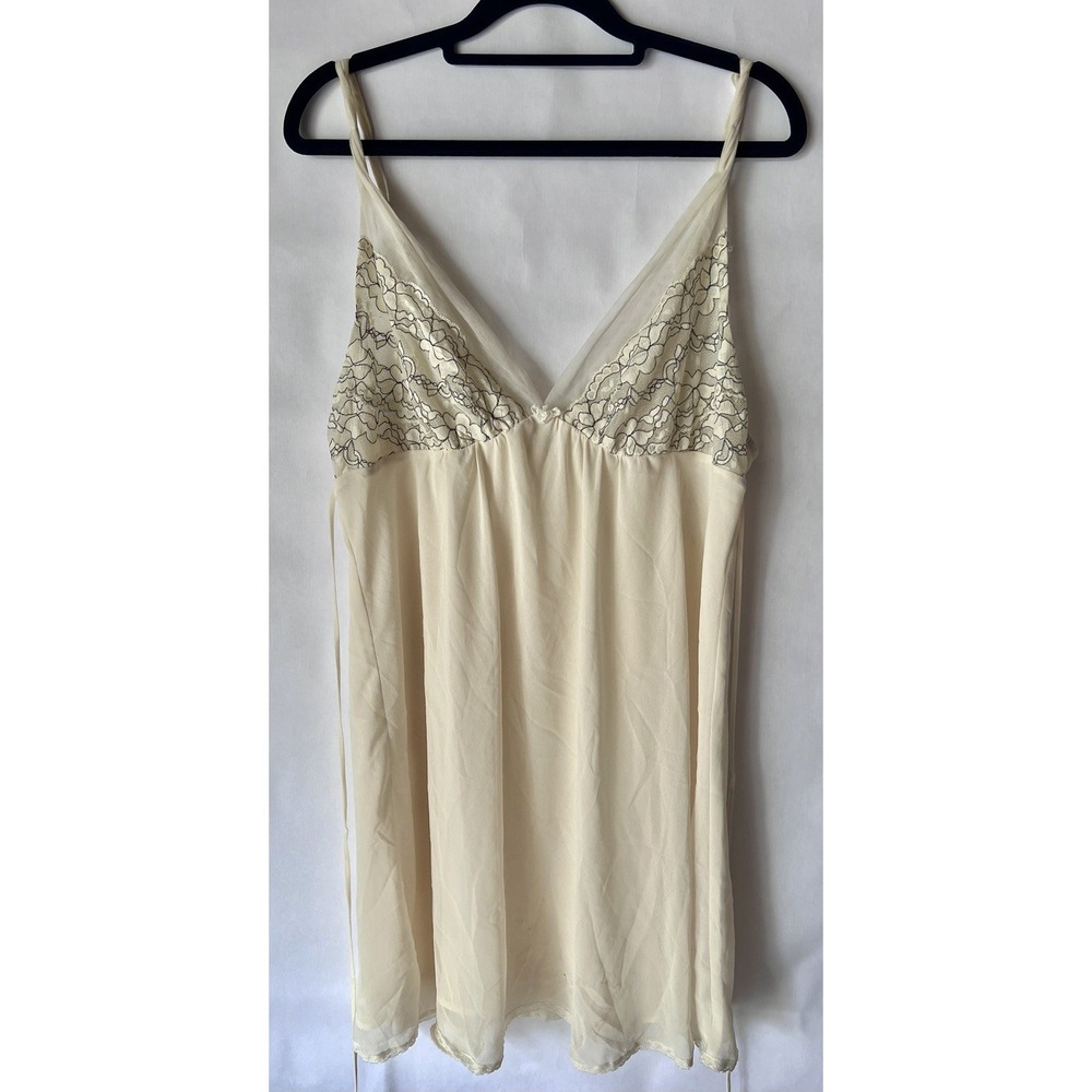 Vintage Oscar de la Renta Pink Label Slip Dress Nightgown Size XL